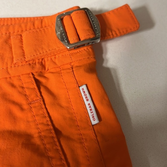 Orlebar Brown Men’s Orange Setter Shorts. - Picture 3 of 7